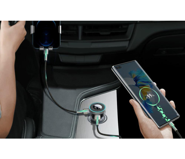 Baseus Transmiter FM Enjoy Car Bluetooth 5.0 micro SD AUX - 1195440 - zdjęcie 5